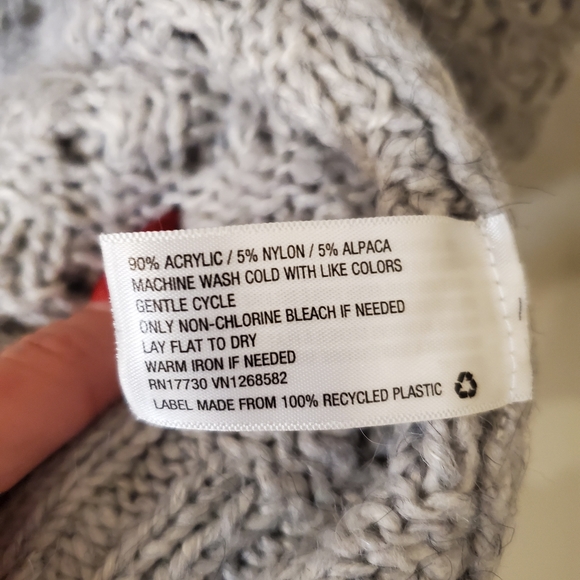 Fringe Knitted Sweater Vest Alpaca Wool Blend - Size M - Picture 5 of 7